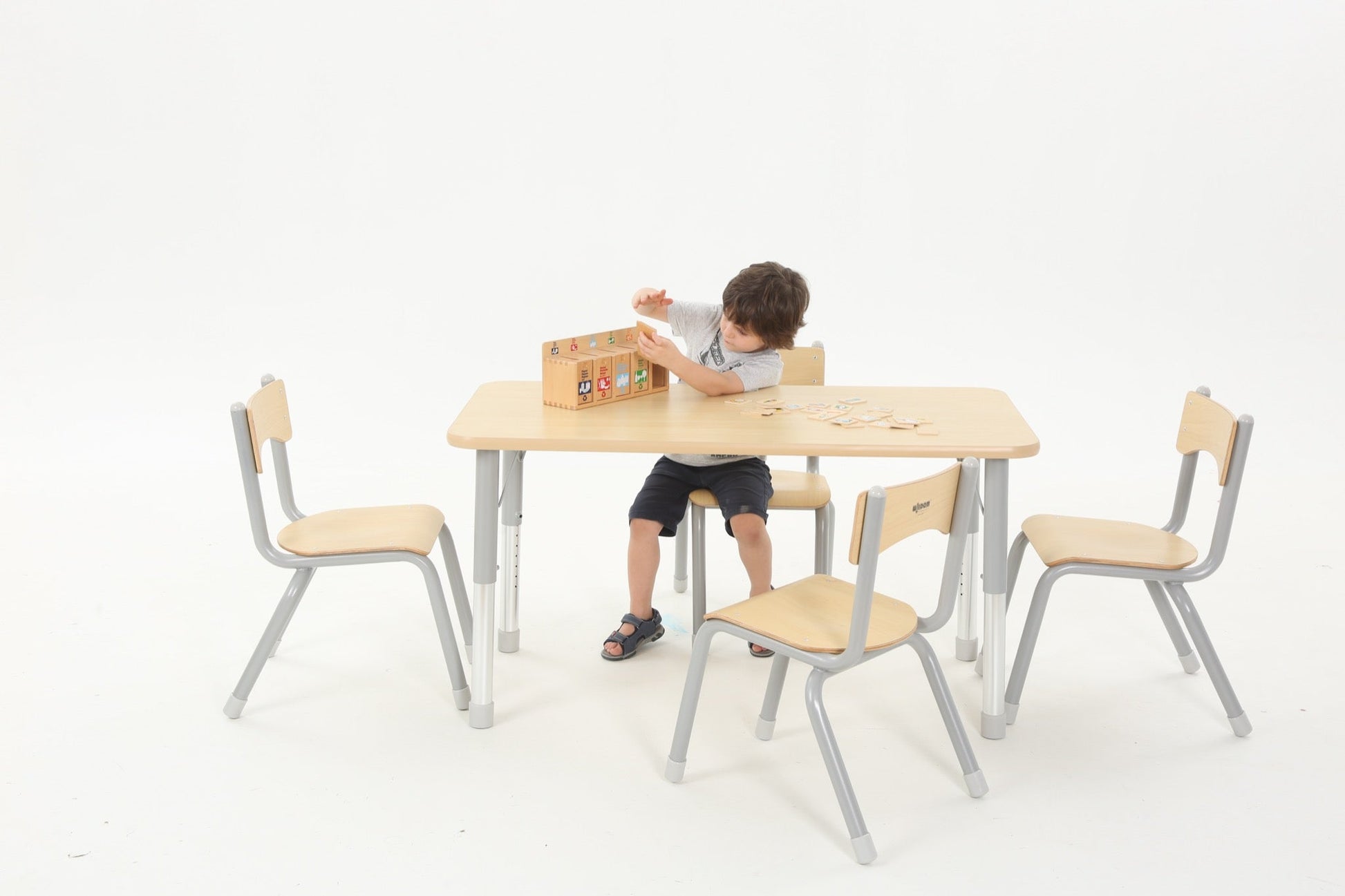 Wisdom - Stoelen voor klaslokaal Owlaf set 4stuks - 38 cm - Playlaan