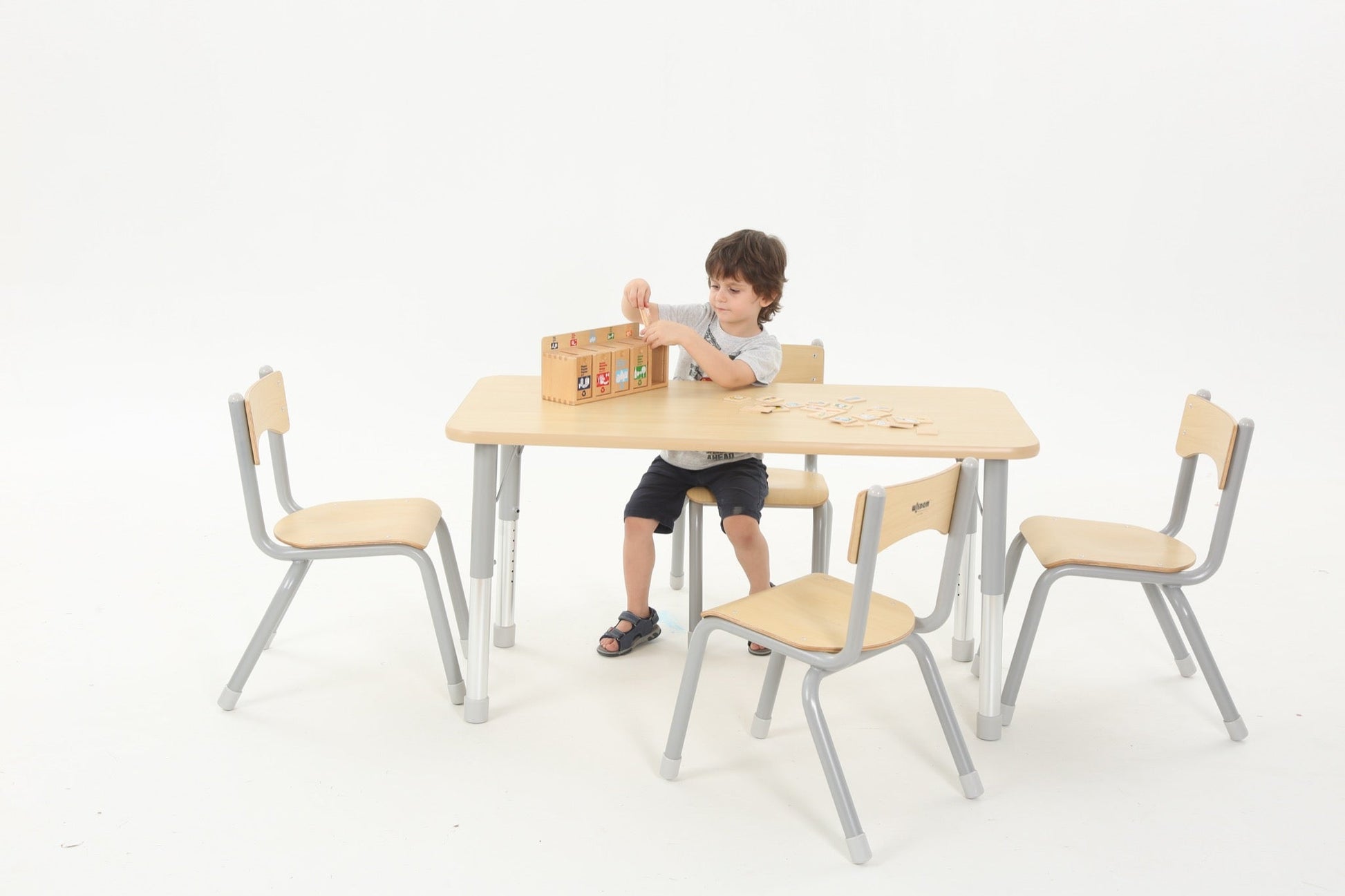 Wisdom - Stoelen voor klaslokaal Owlaf set 4stuks - 38 cm - Playlaan