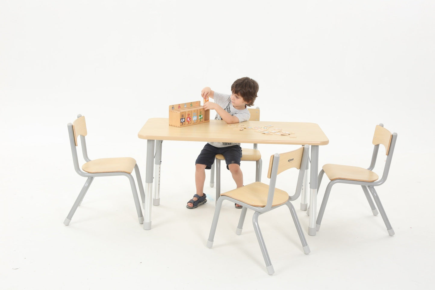 Wisdom - Stoelen voor klaslokaal Owlaf set 4stuks - 38 cm - Playlaan