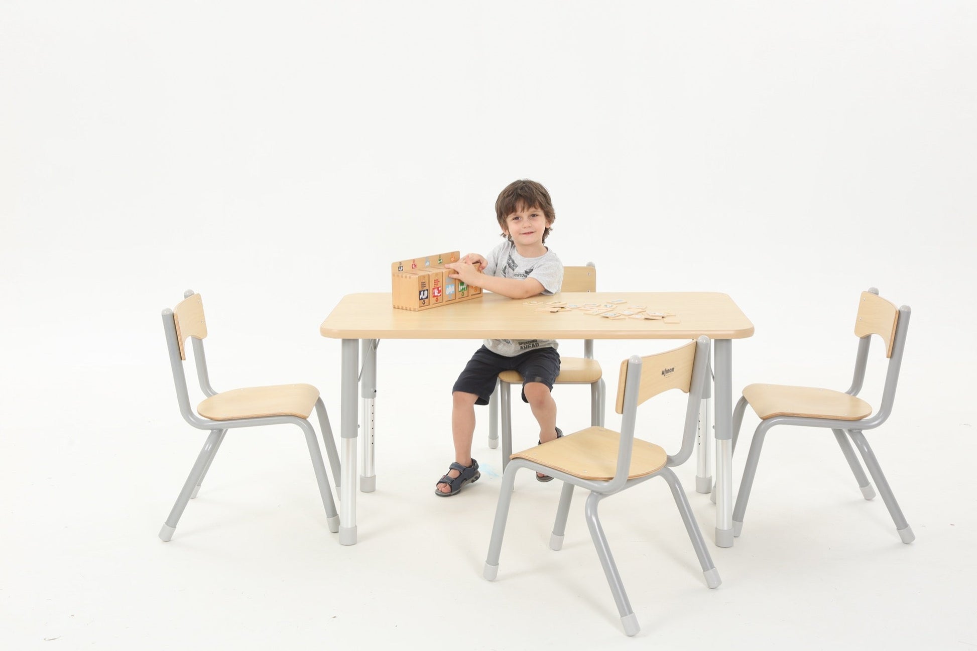 Wisdom - Stoelen voor klaslokaal Owlaf set 4stuks - 38 cm - Playlaan