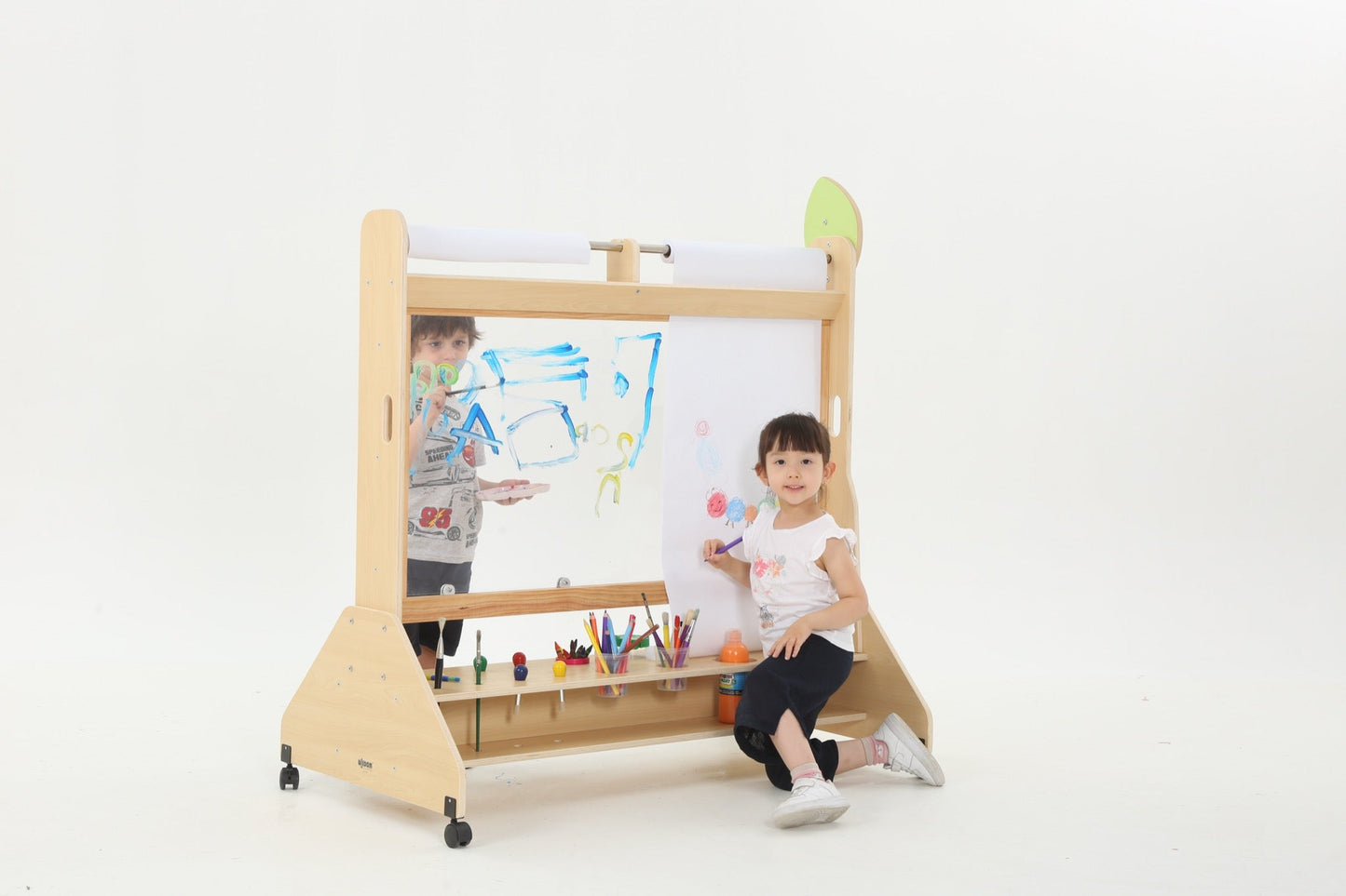 Wisdom - Transparante schildersezel op wieltjes - Playlaan