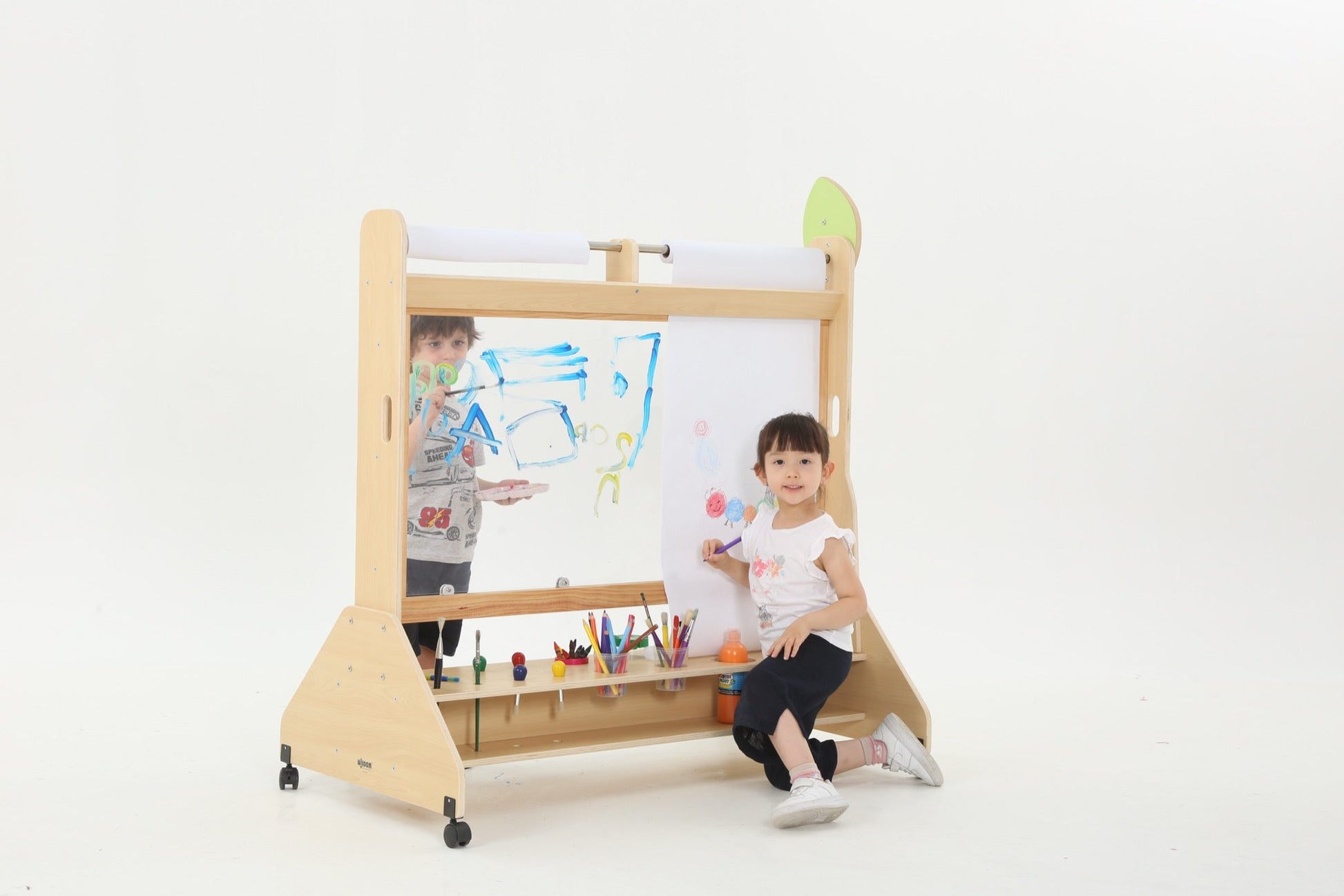 Wisdom - Transparante schildersezel op wieltjes - Playlaan