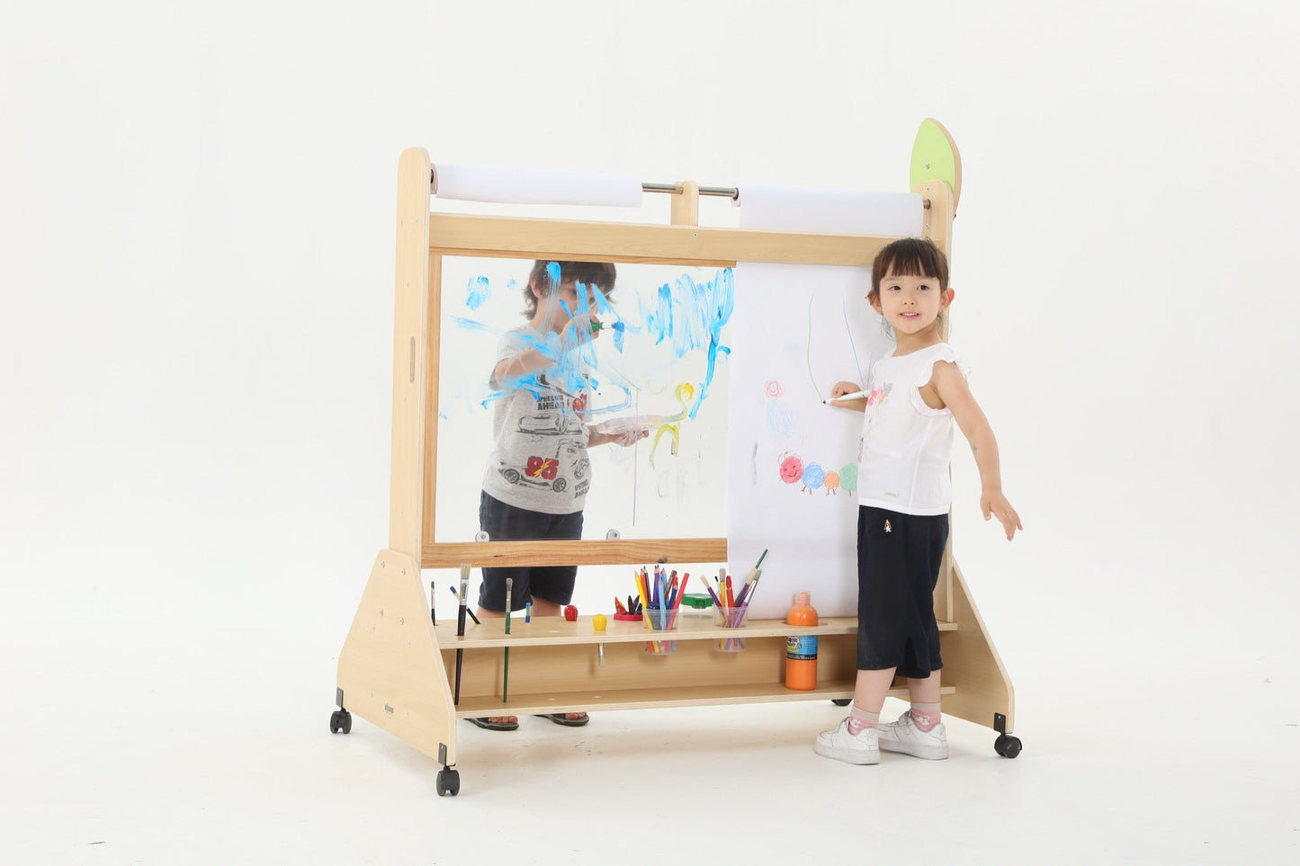 Wisdom - Transparante schildersezel op wieltjes - Playlaan