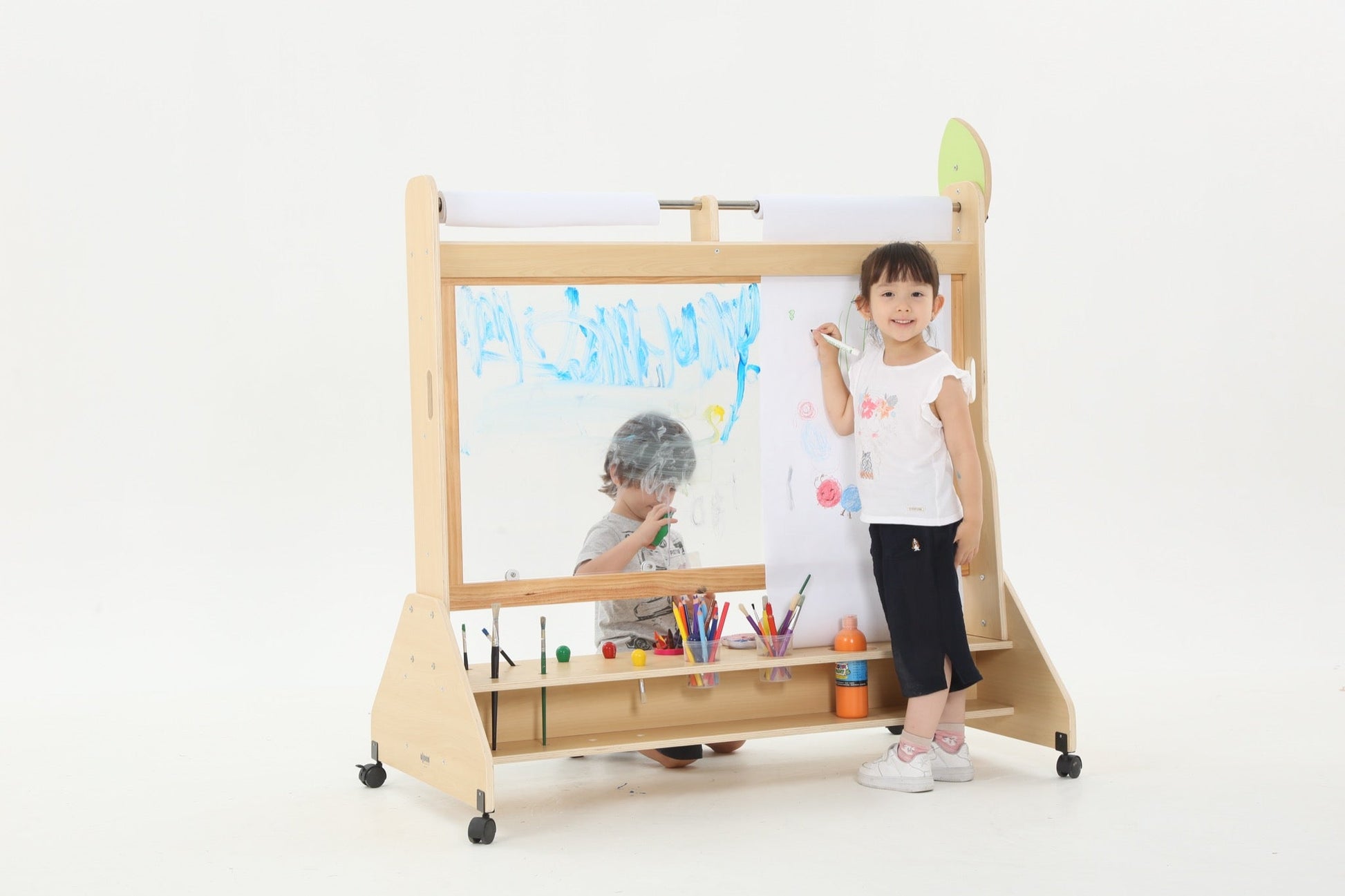 Wisdom - Transparante schildersezel op wieltjes - Playlaan