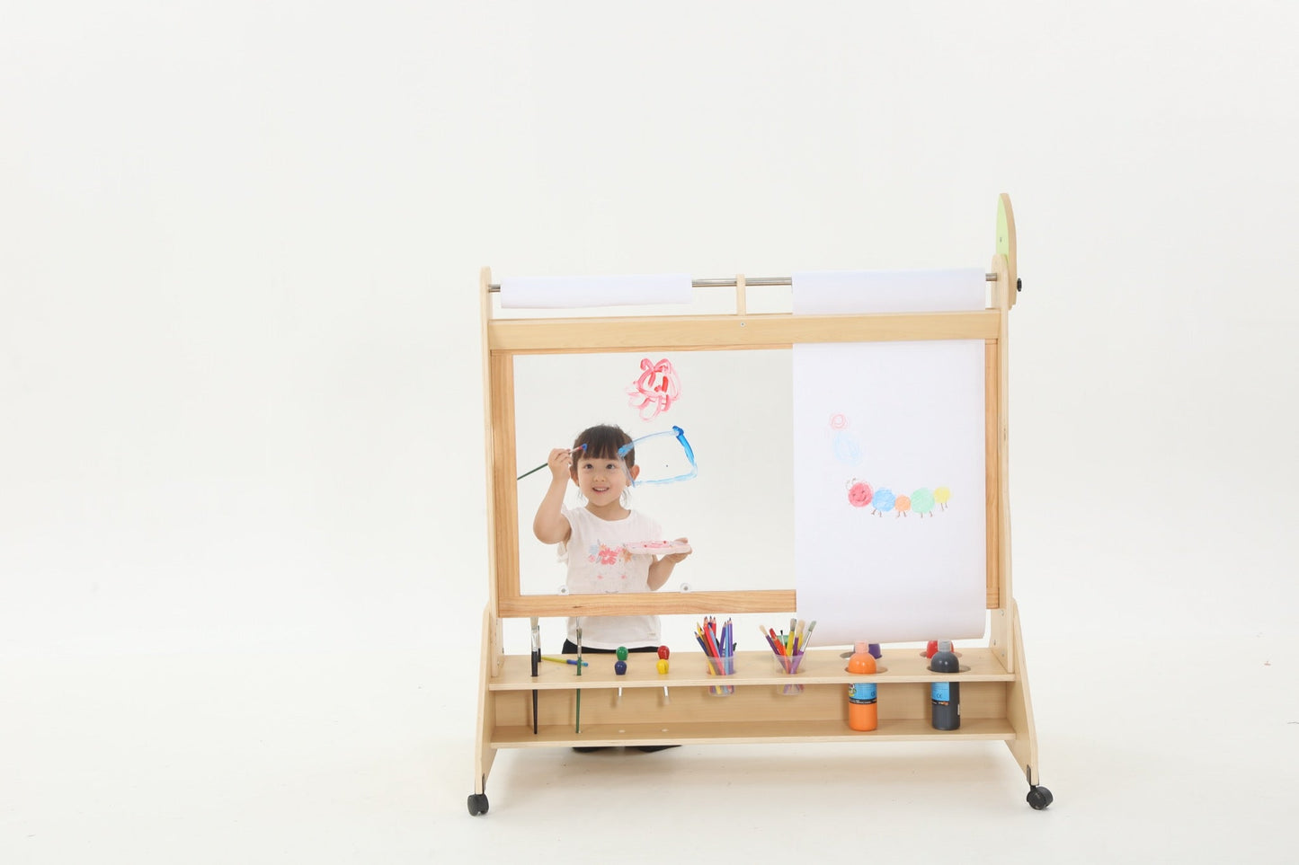 Wisdom - Transparante schildersezel op wieltjes - Playlaan