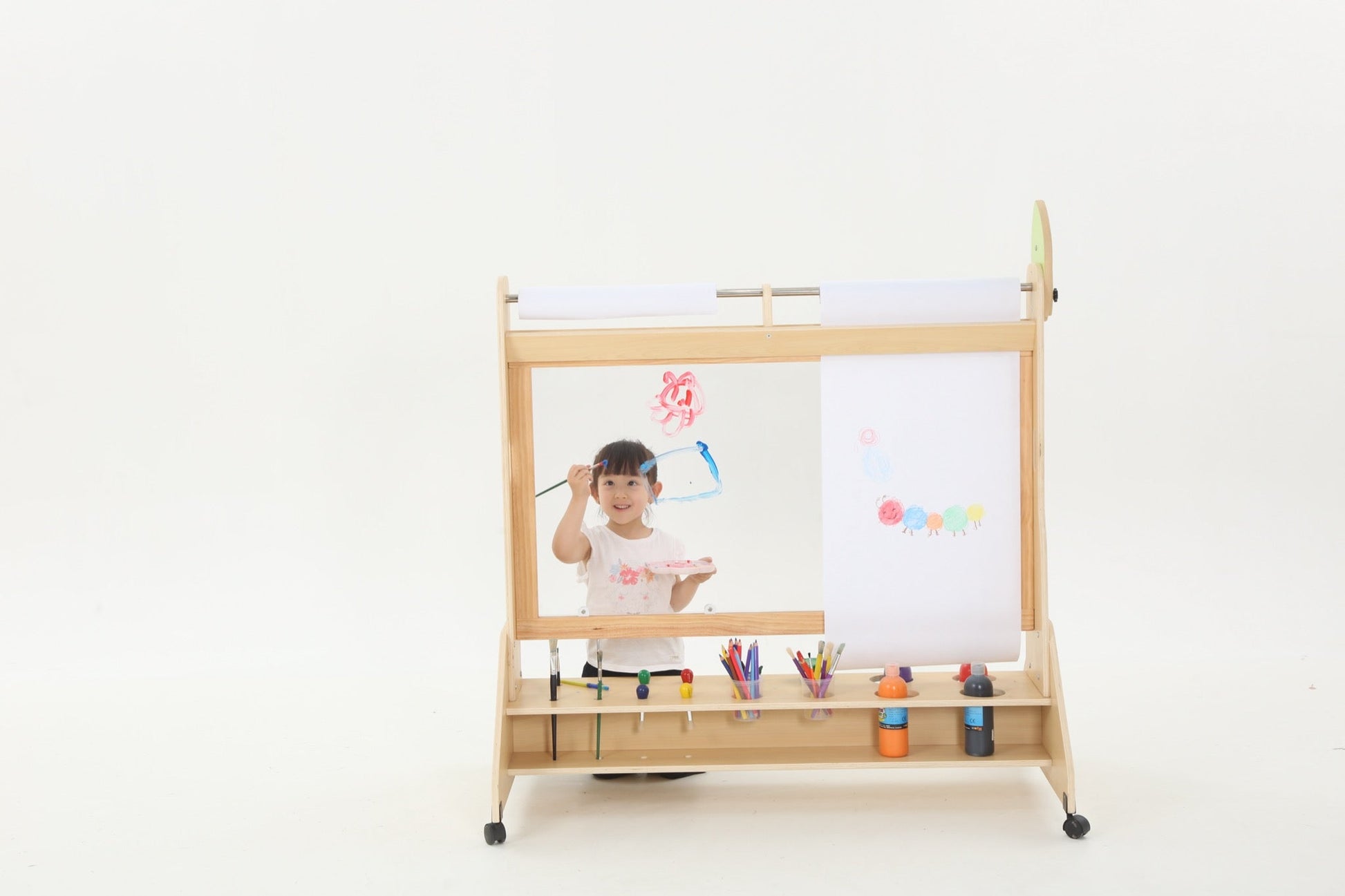 Wisdom - Transparante schildersezel op wieltjes - Playlaan