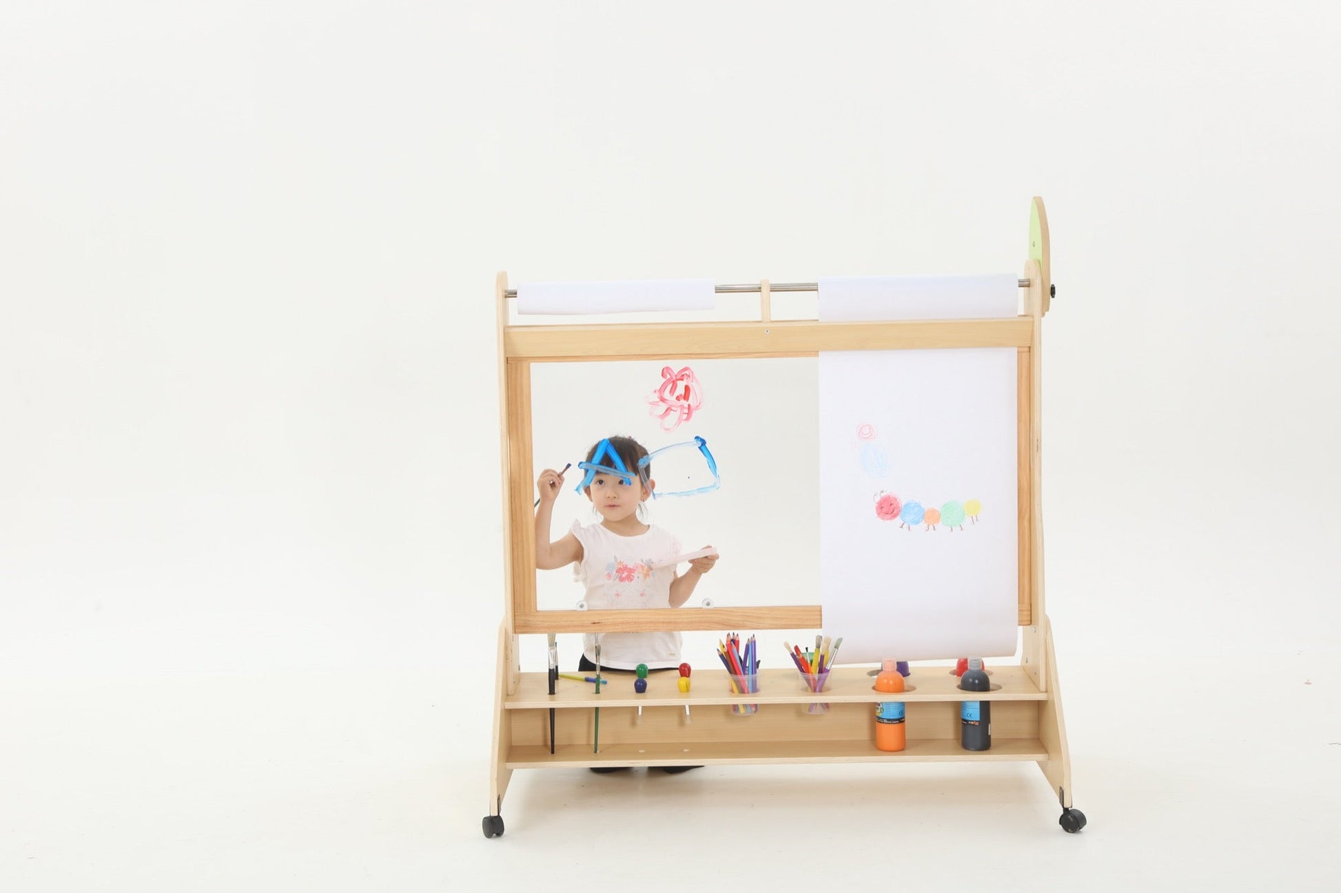 Wisdom - Transparante schildersezel op wieltjes - Playlaan