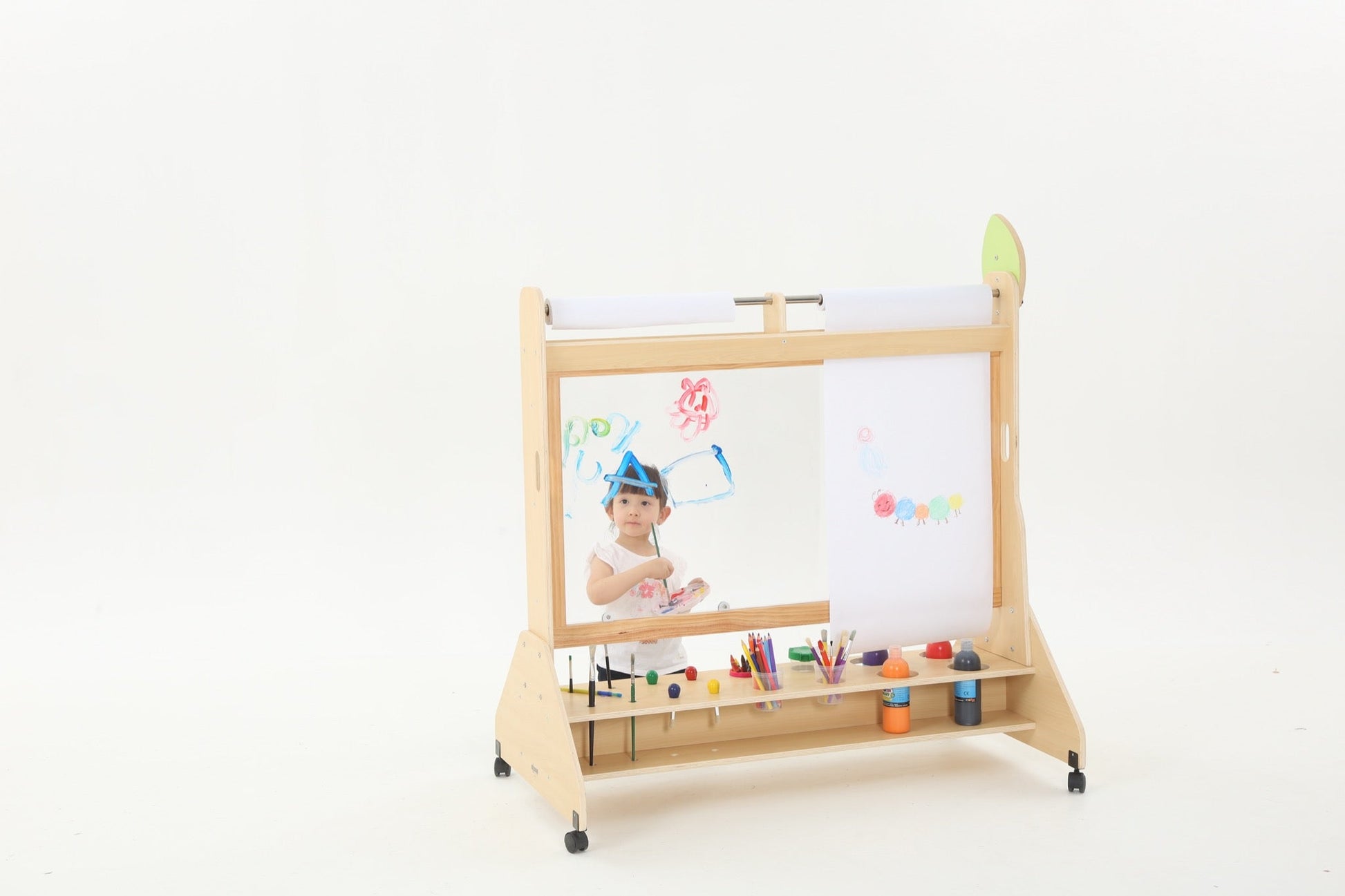 Wisdom - Transparante schildersezel op wieltjes - Playlaan