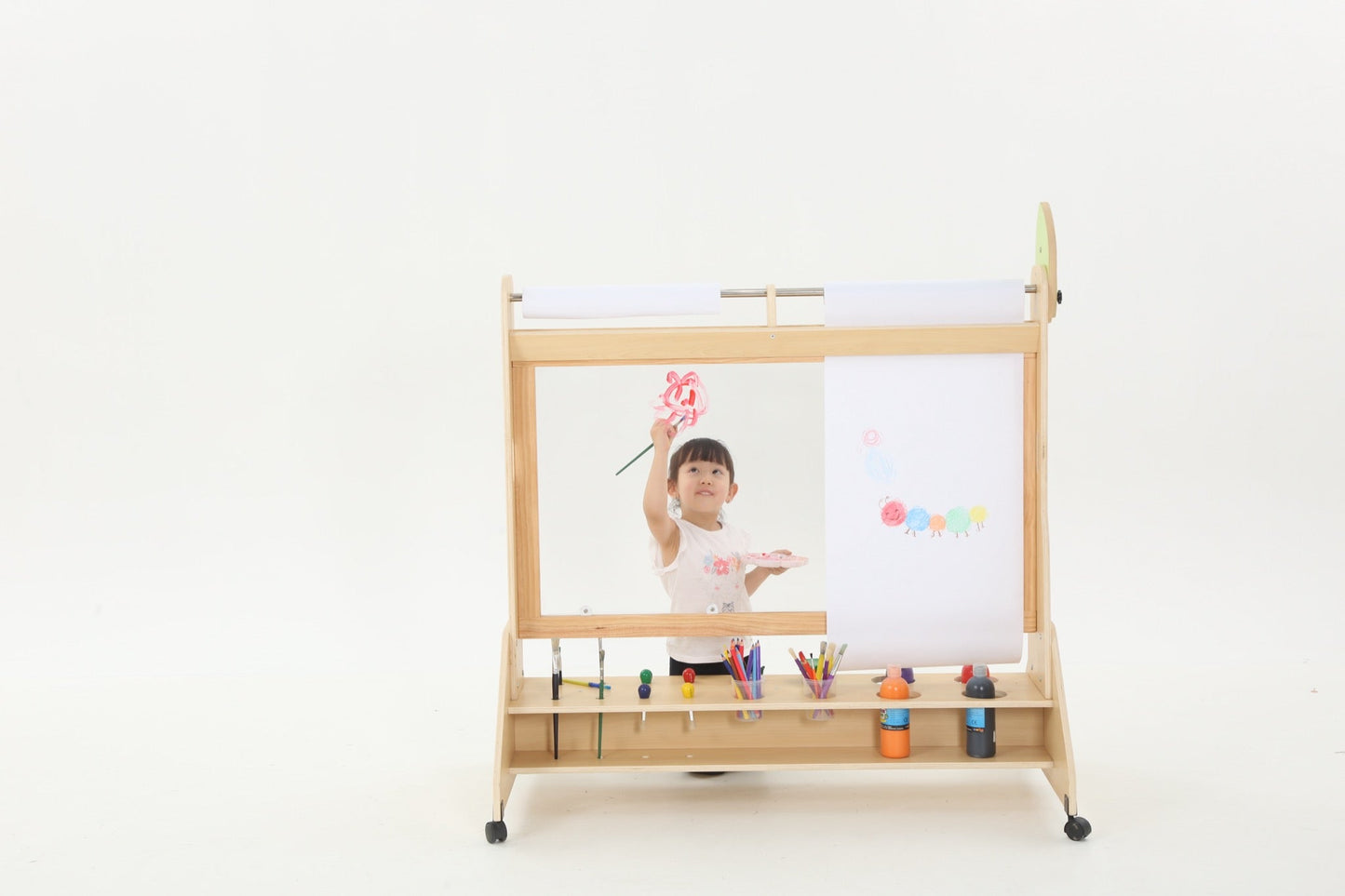 Wisdom - Transparante schildersezel op wieltjes - Playlaan