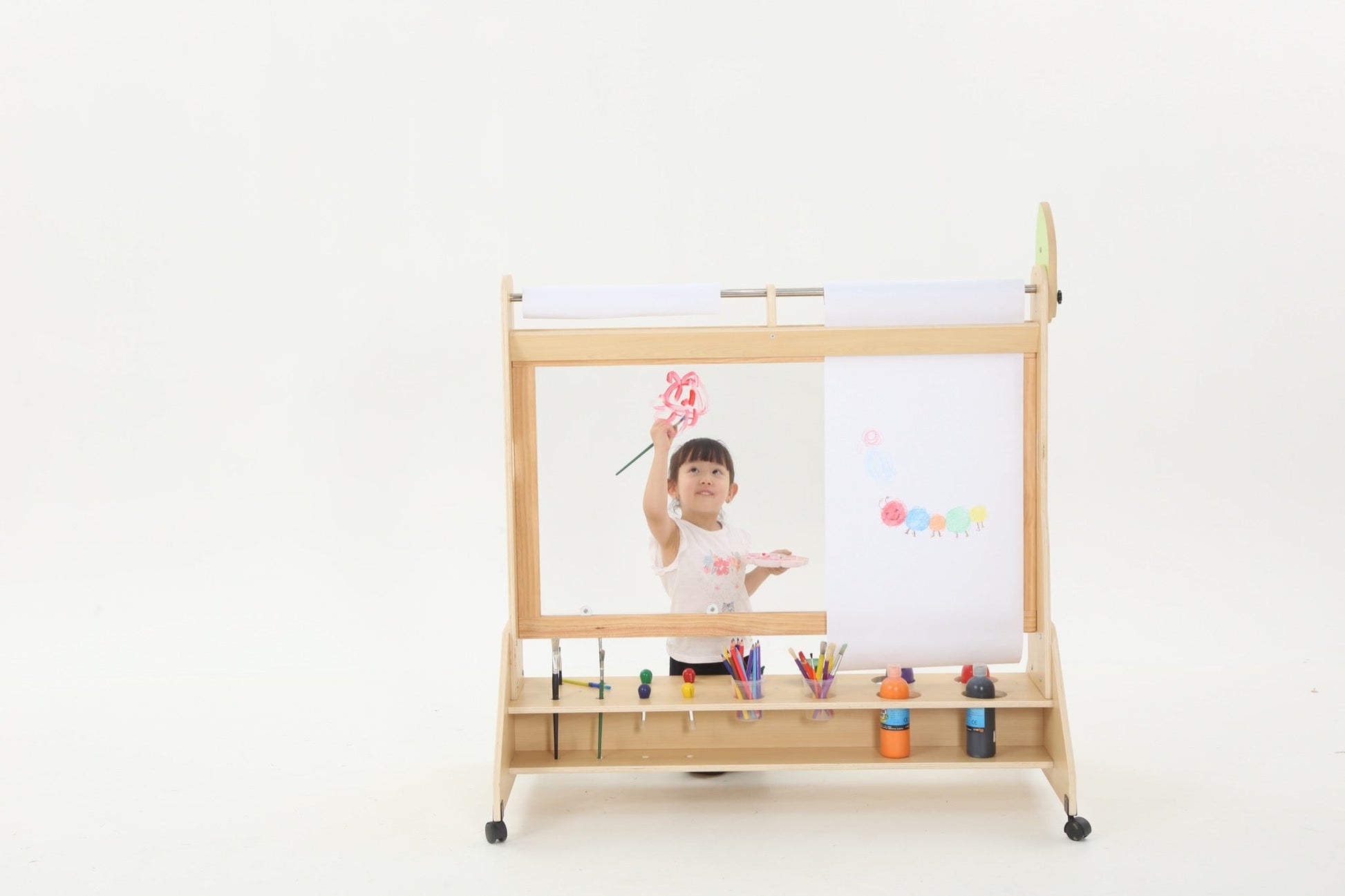 Wisdom - Transparante schildersezel op wieltjes - Playlaan