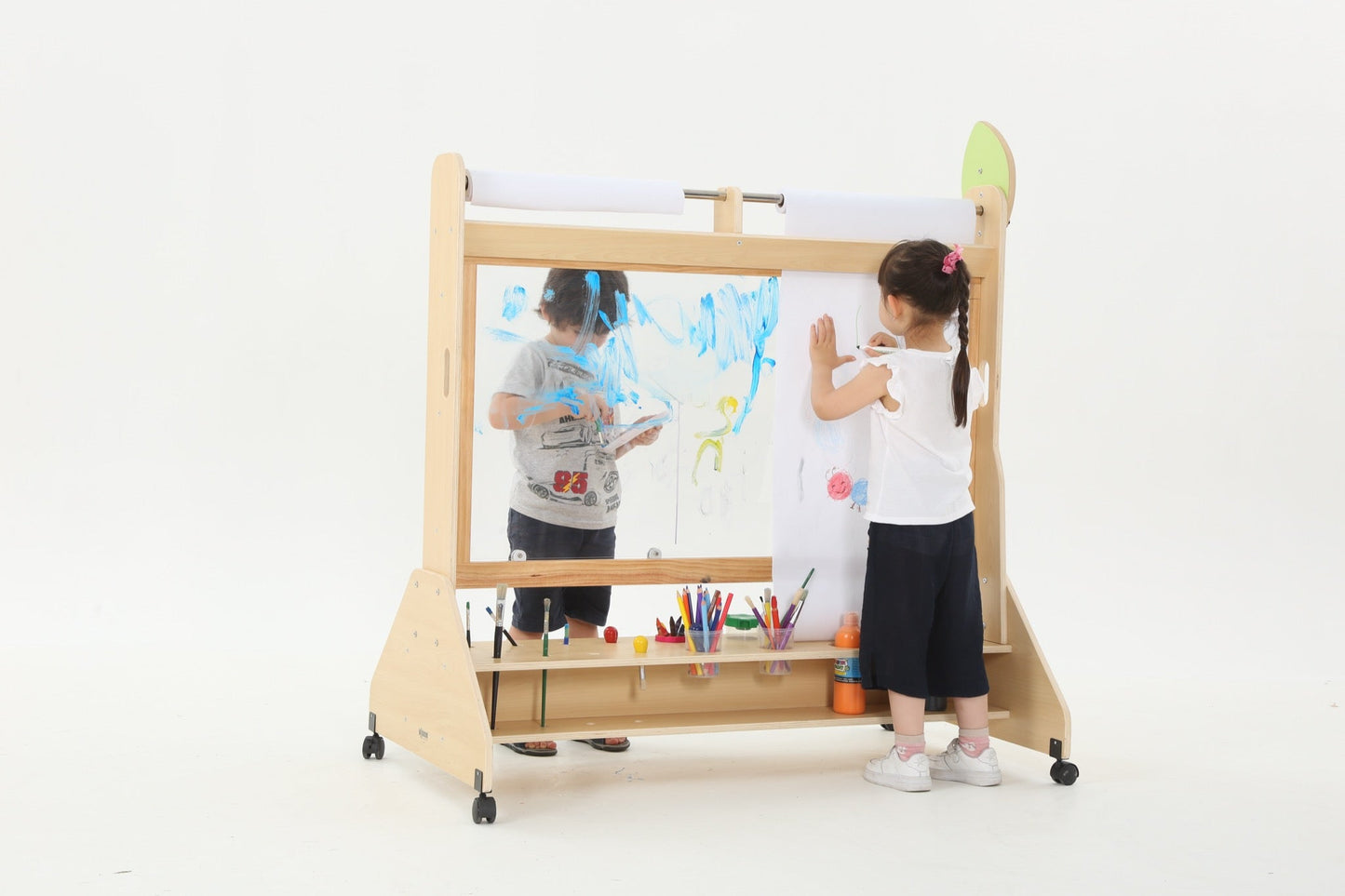 Wisdom - Transparante schildersezel op wieltjes - Playlaan