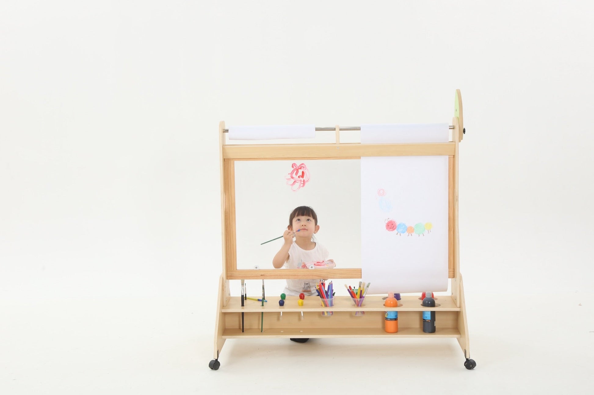 Wisdom - Transparante schildersezel op wieltjes - Playlaan