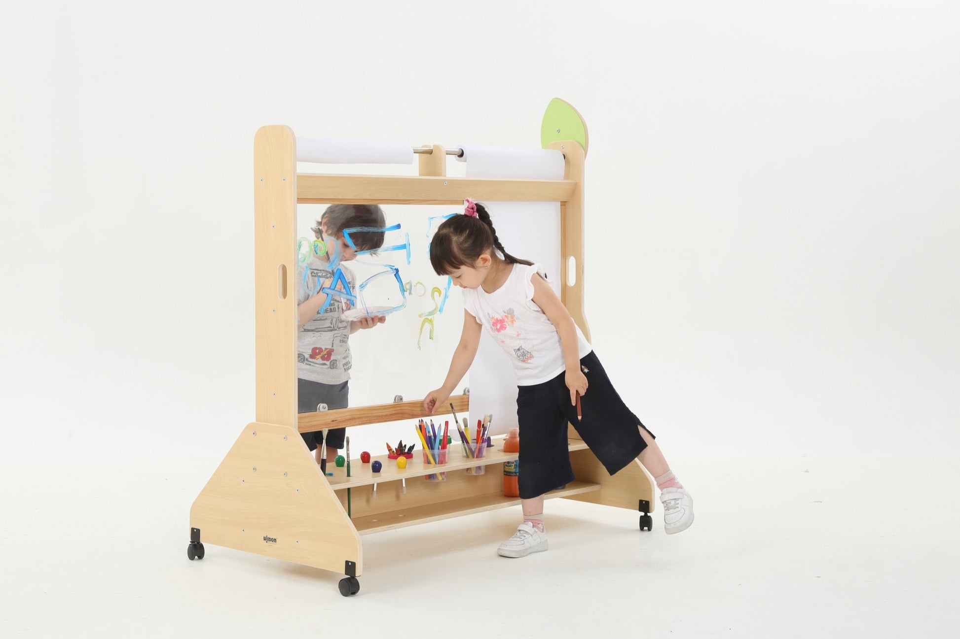 Wisdom - Transparante schildersezel op wieltjes - Playlaan