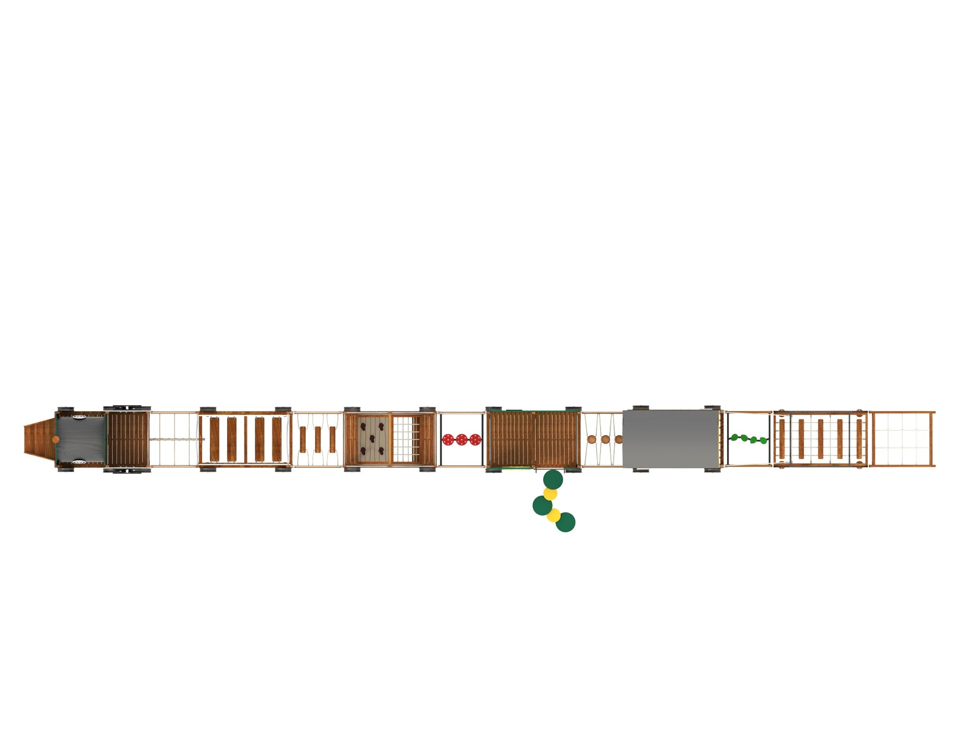 Wisdom - Treinset speeltoestel set van 12 (zonder kruiptunnel) - Playlaan