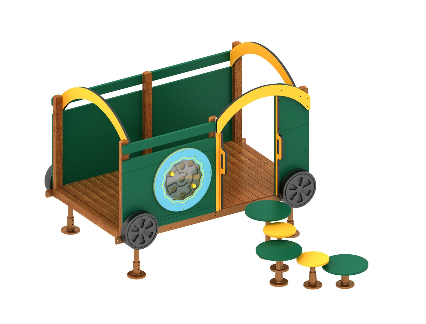 Wisdom - Treinset speeltoestel set van 12 (zonder kruiptunnel) - Playlaan