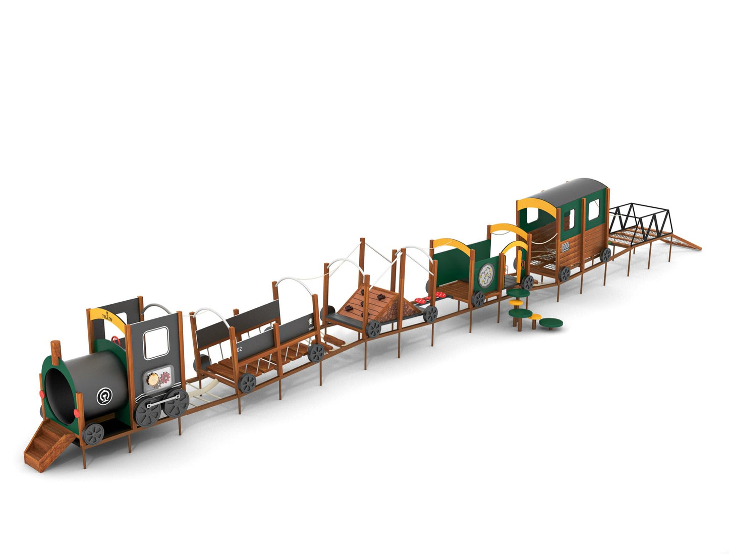 Wisdom - Treinset speeltoestel set van 12 (zonder kruiptunnel) - Playlaan