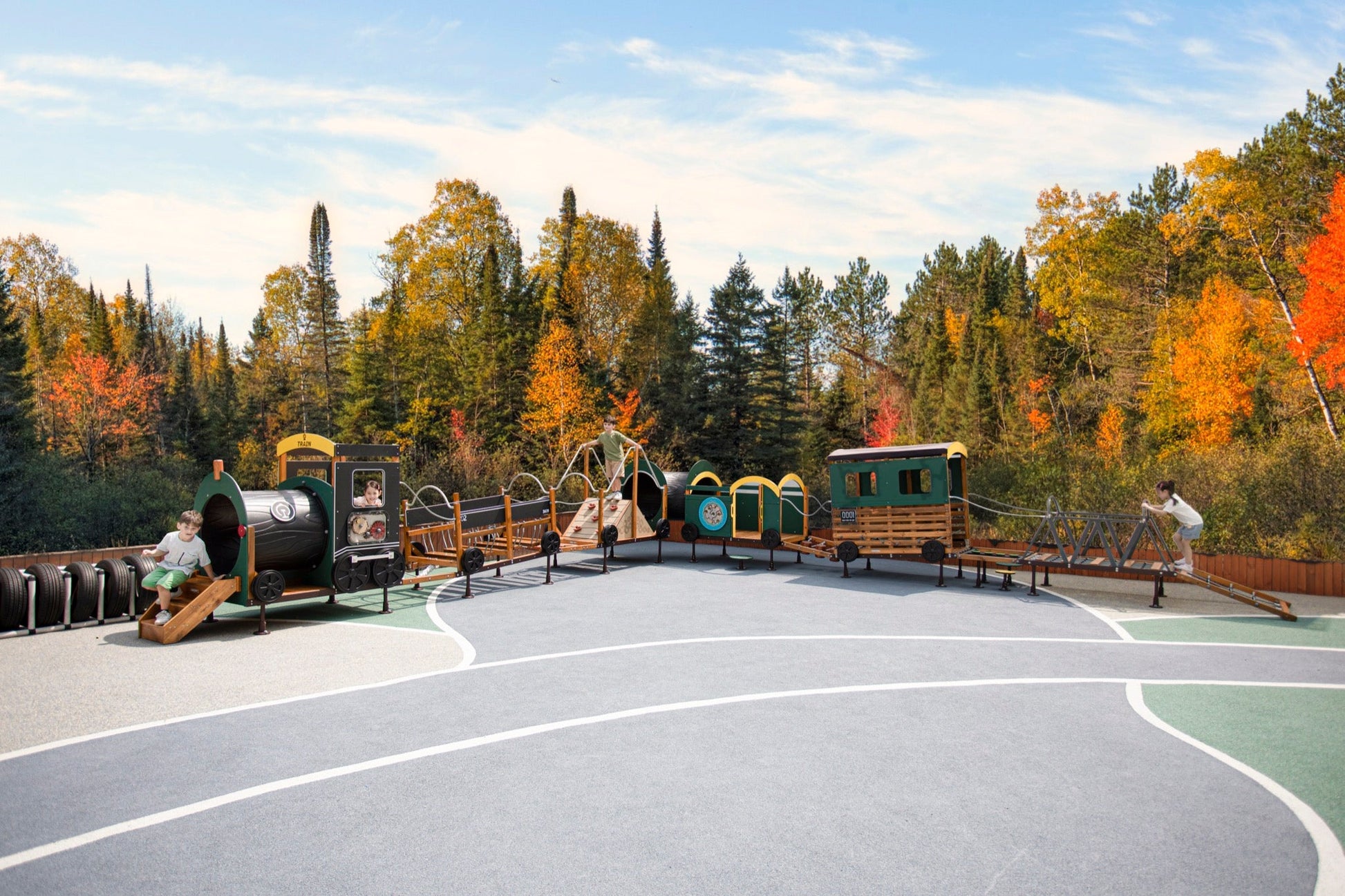 Wisdom - Treinset speeltoestel set van 12 (zonder kruiptunnel) - Playlaan