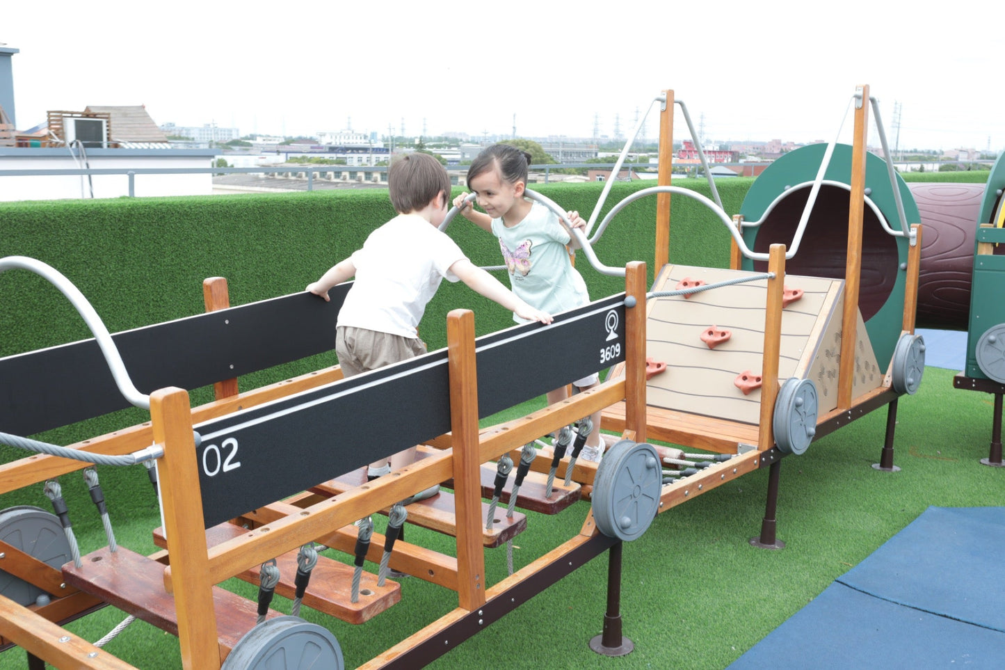 Wisdom - Treinset speeltoestel set van 12 (zonder kruiptunnel) - Playlaan