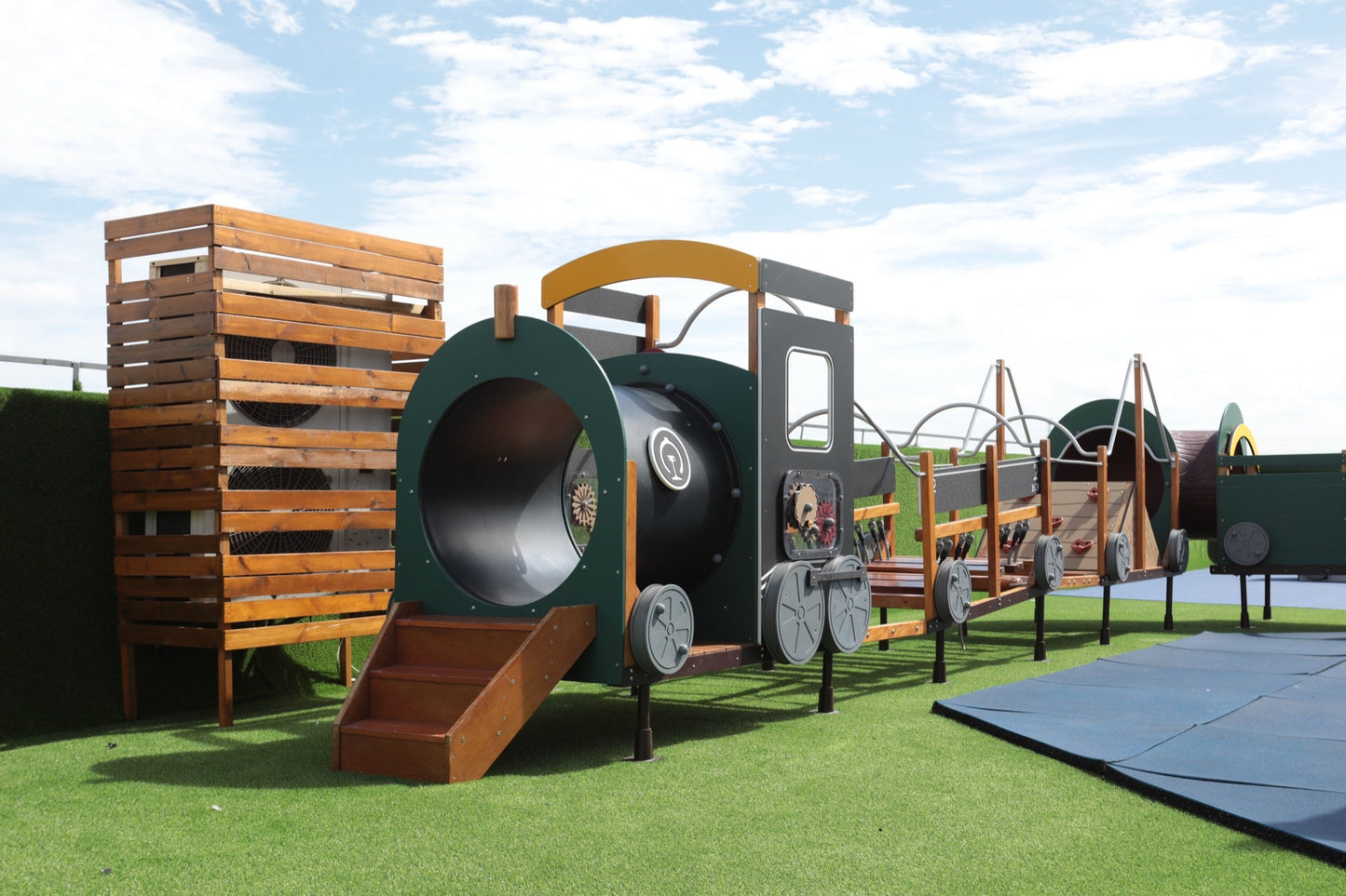 Wisdom - Treinset speeltoestel set van 12 (zonder kruiptunnel) - Playlaan