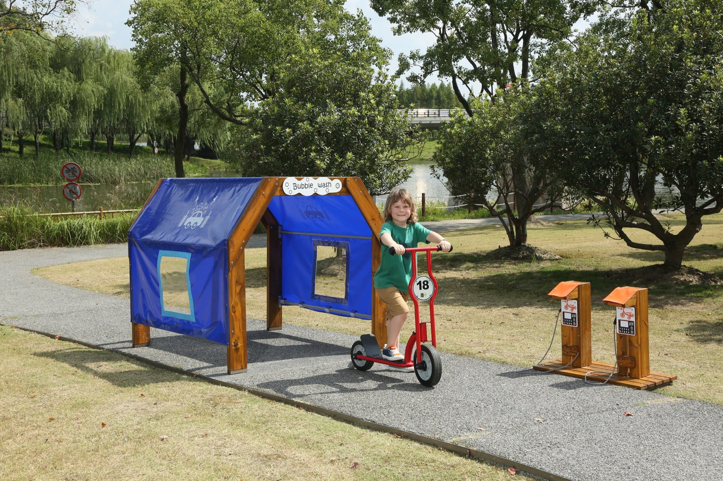 Wisdom - Wisdom - Oplaadstation voor kinderfietsen en driewielers - Playlaan