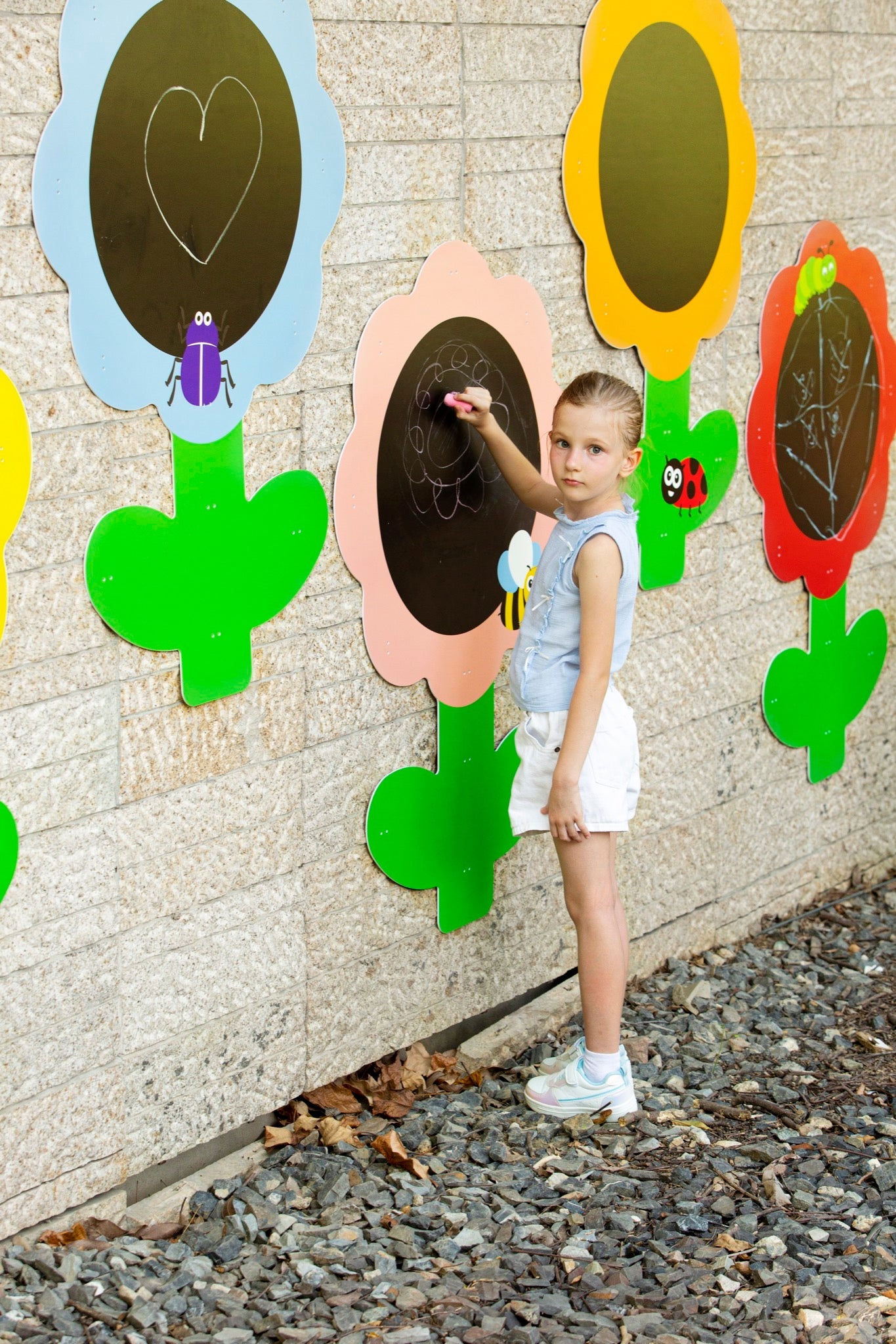 Wisdom - Wisdom - Outdoor krijt - en tekenborden met bloemenmotief – set van 5 - Playlaan
