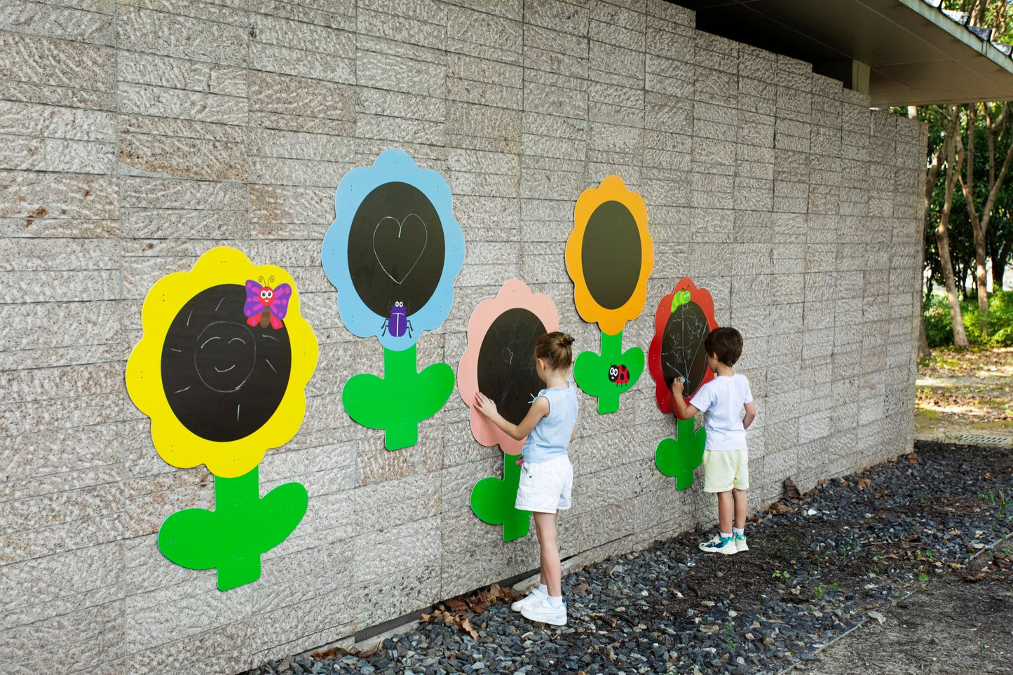 Wisdom - Wisdom - Outdoor krijt - en tekenborden met bloemenmotief – set van 5 - Playlaan