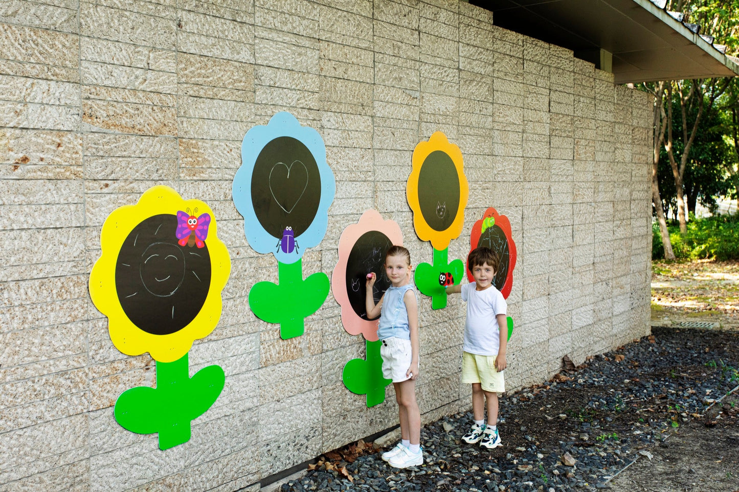 Wisdom - Wisdom - Outdoor krijt - en tekenborden met bloemenmotief – set van 5 - Playlaan