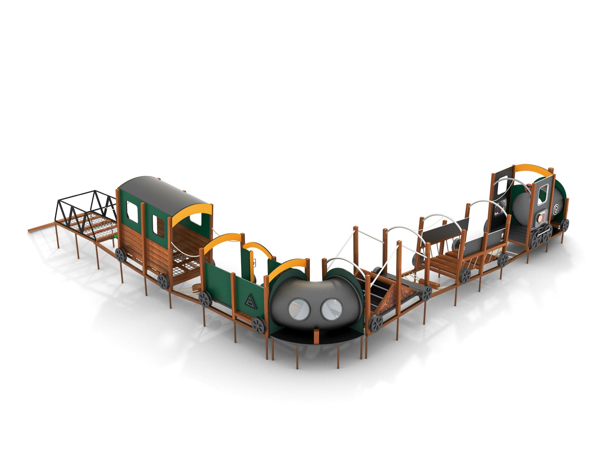 Wisdom - Wisdom - Trein speelset met kruiptunnel – 12 - delig - Playlaan