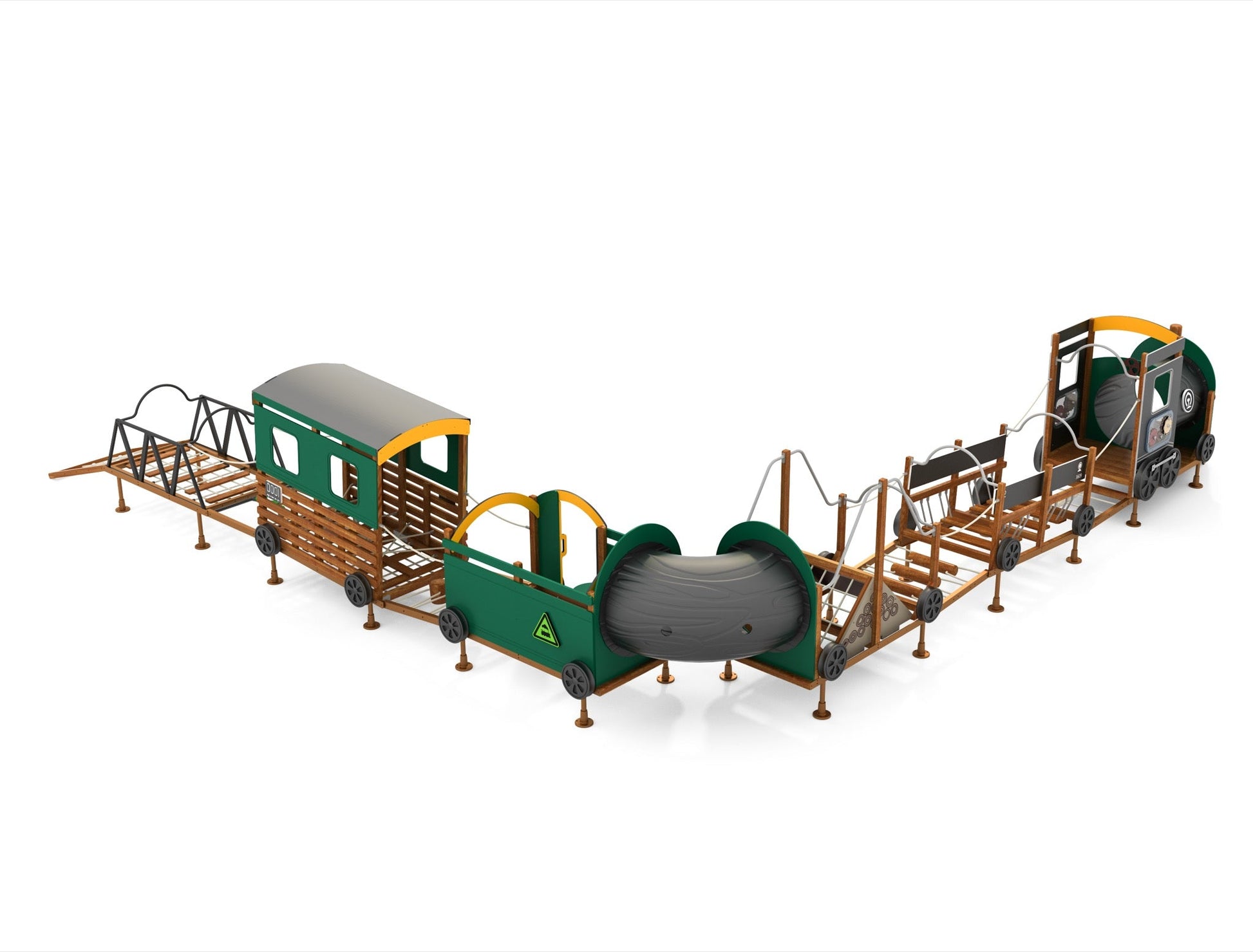Wisdom - Wisdom - Trein speelset met kruiptunnel – 12 - delig - Playlaan