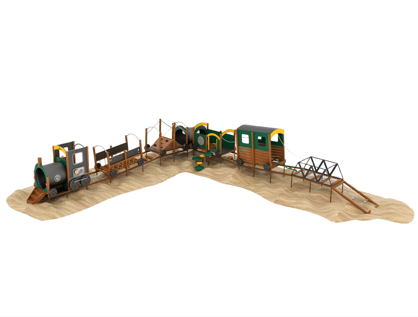Wisdom - Wisdom - Trein speelset met kruiptunnel – 12 - delig - Playlaan