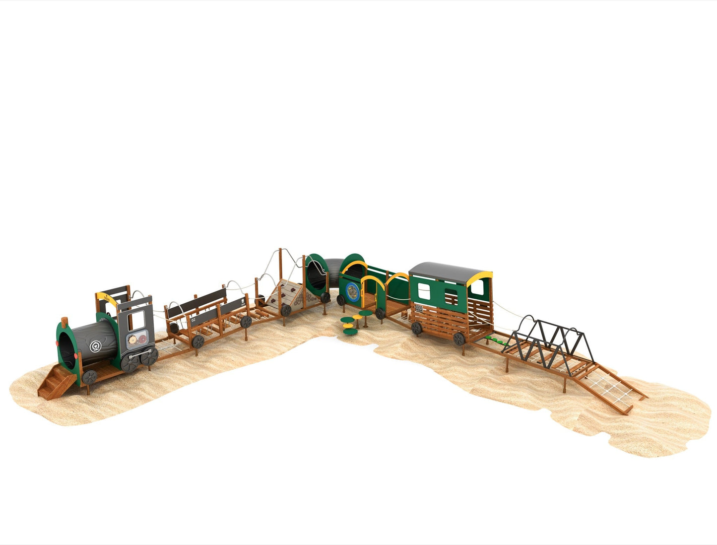 Wisdom - Wisdom - Trein speelset met kruiptunnel – 12 - delig - Playlaan