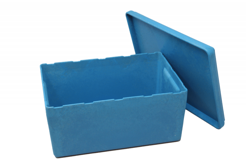 Wissner - RE - Wood® Box with lid 25 x 18 x 11,5 cm - 4 l, Blue colour, in cardboard box - Playlaan