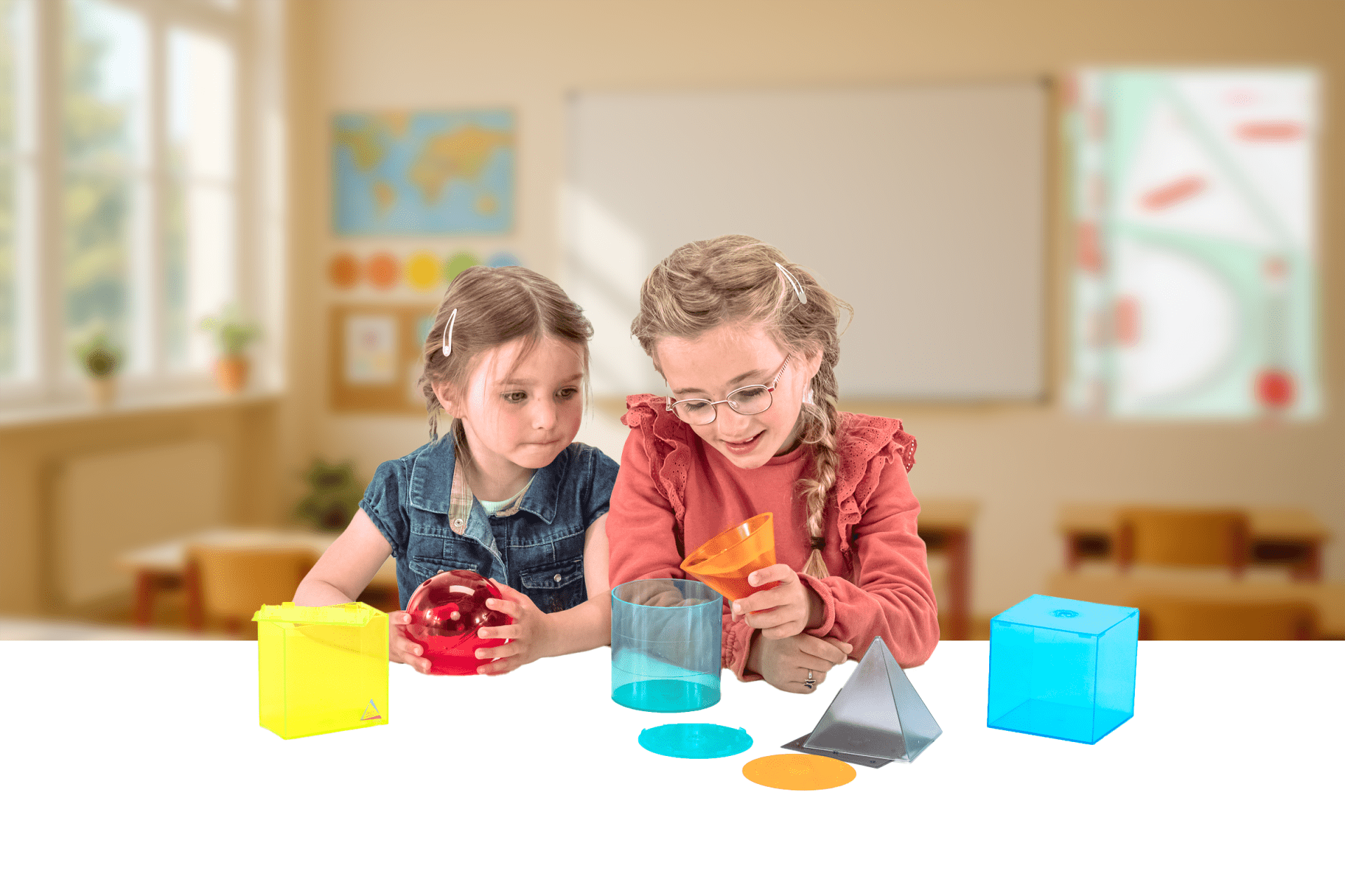 Wissner - Wissner - Geometrische lichamen transparant set van 6 - Playlaan
