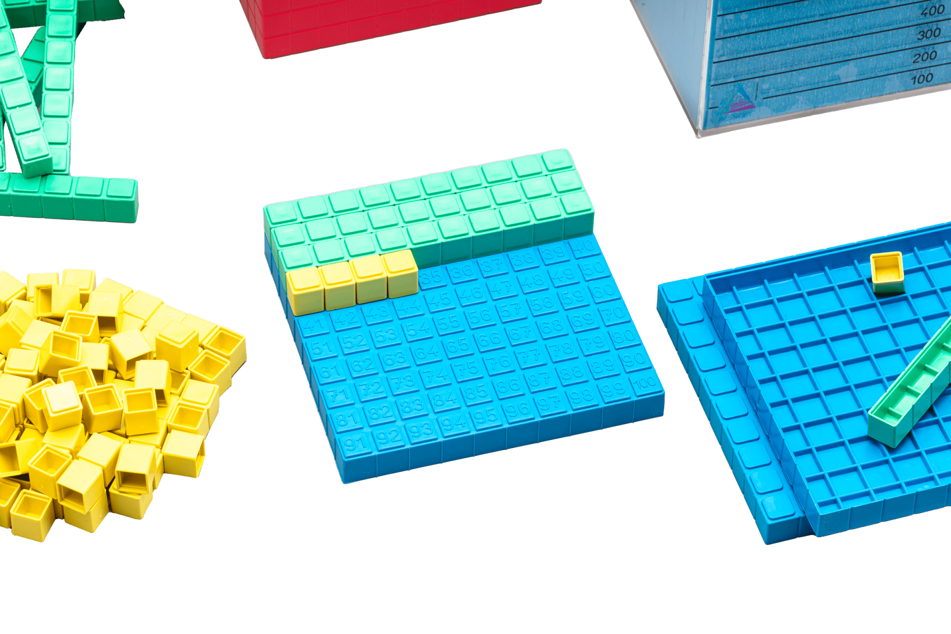 Wissner - Wissner - MAB rekenmateriaal met kubieke decimeter set 132 - delig - Playlaan