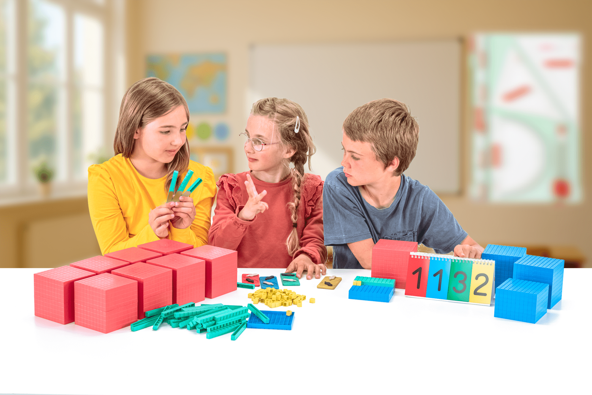 Wissner - Wissner - MAB rekenmateriaal met kubieke decimeter set 132 - delig - Playlaan