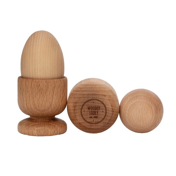 Wooden Story - Montessori Set - Egg, Ball and Cup - Playlaan