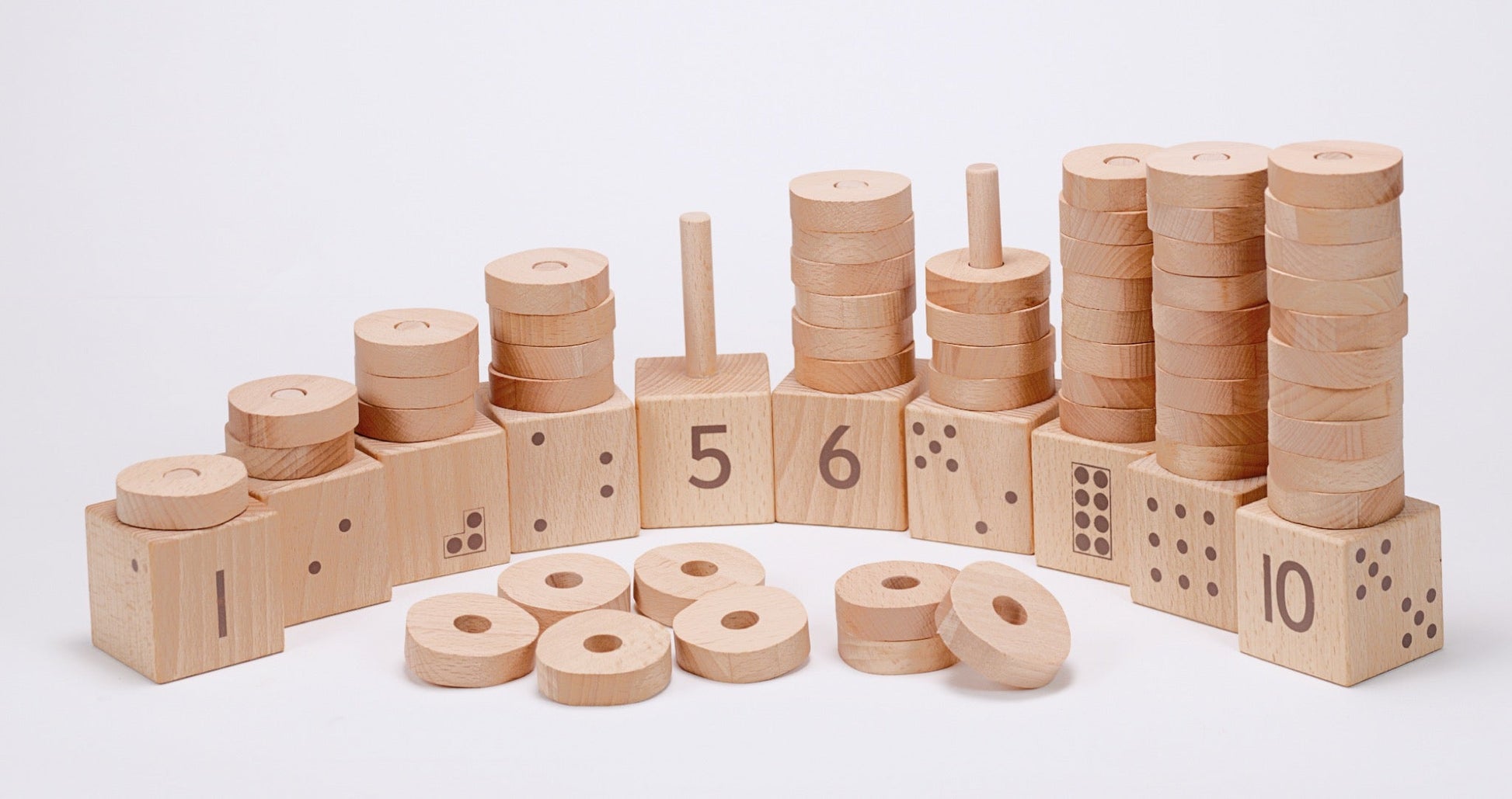 Yellow Door - Yellow Door - 1 - 10 Natural Number Stacker - Playlaan