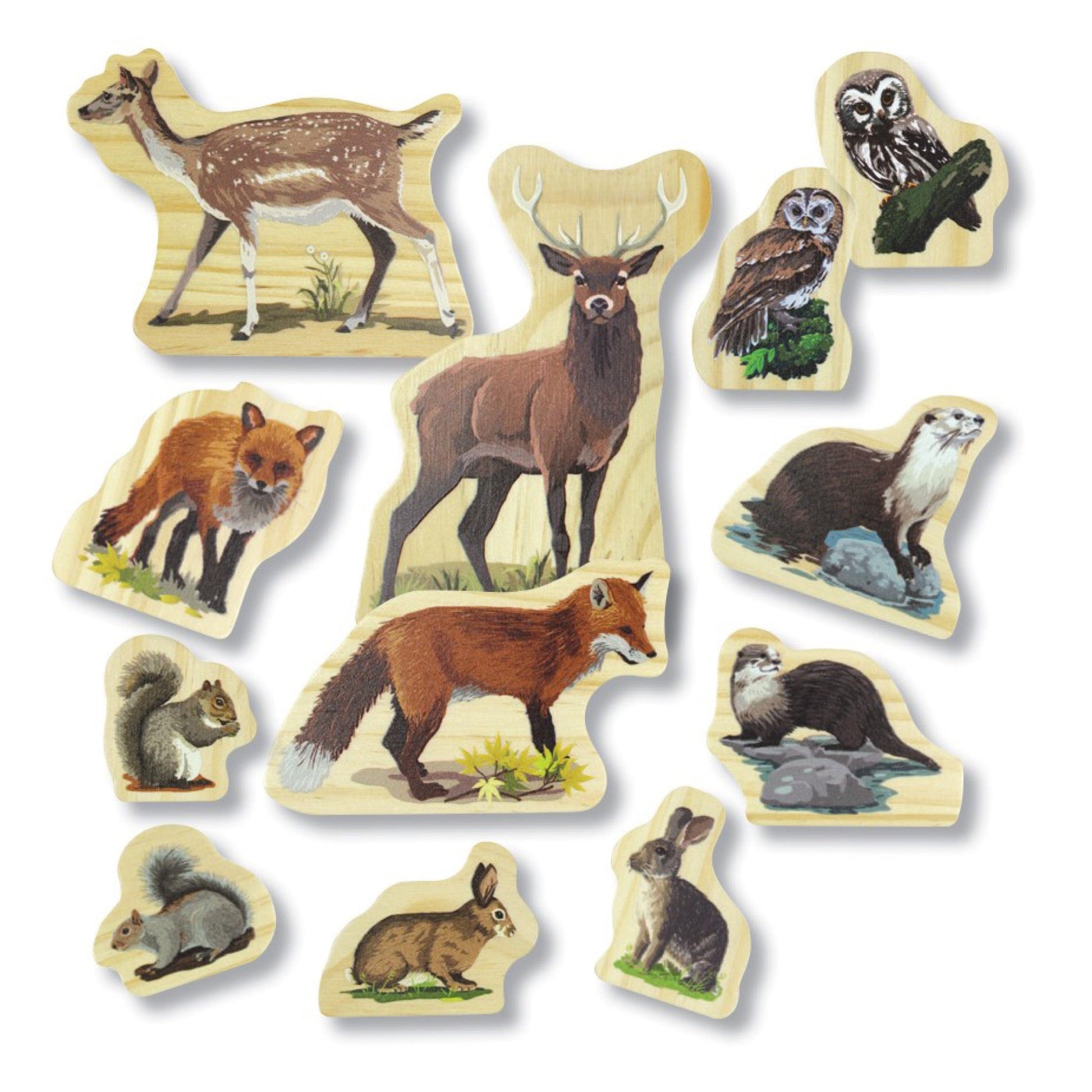 Yellow Door - Yellow Door - Woodland Animal Families Wooden Characters - Playlaan