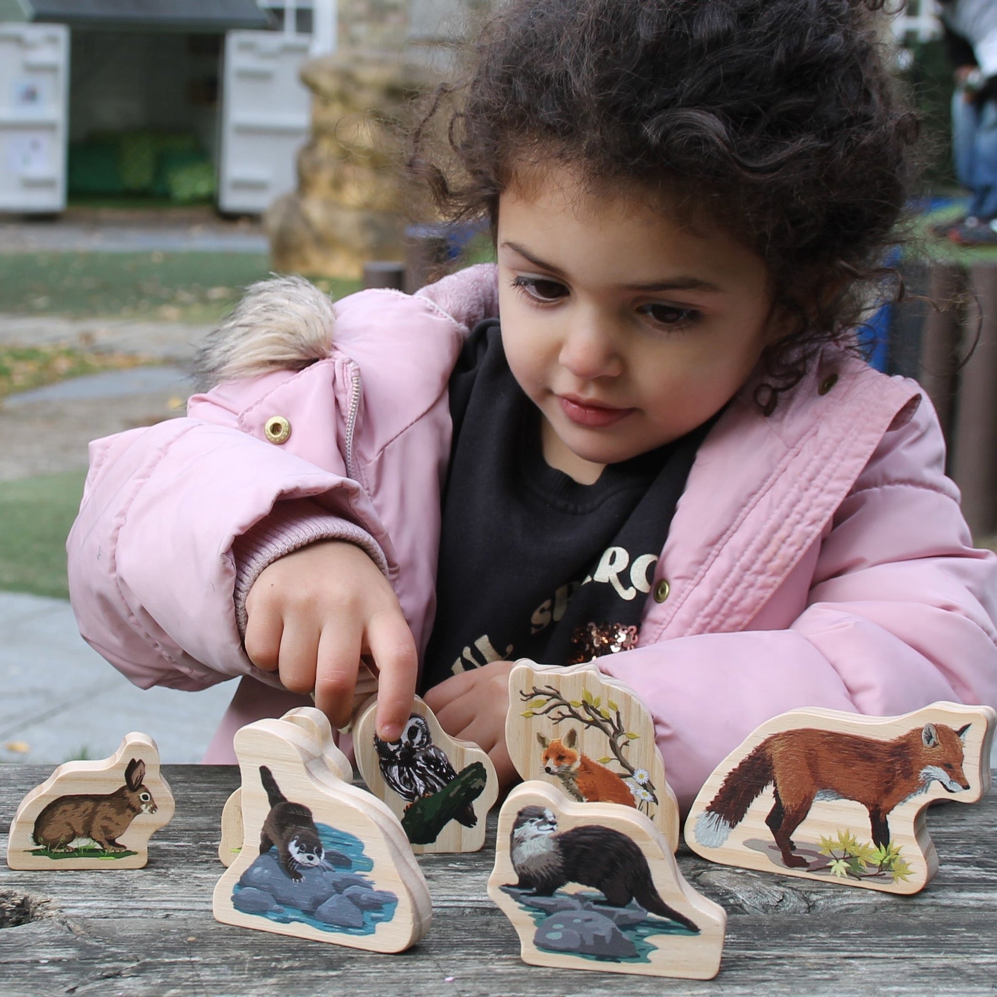 Yellow Door - Yellow Door - Woodland Animal Families Wooden Characters - Playlaan