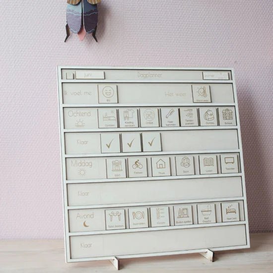 Your Little Family - Your Little Family - Dagplanner hout + pictogrammen 47st - Playlaan