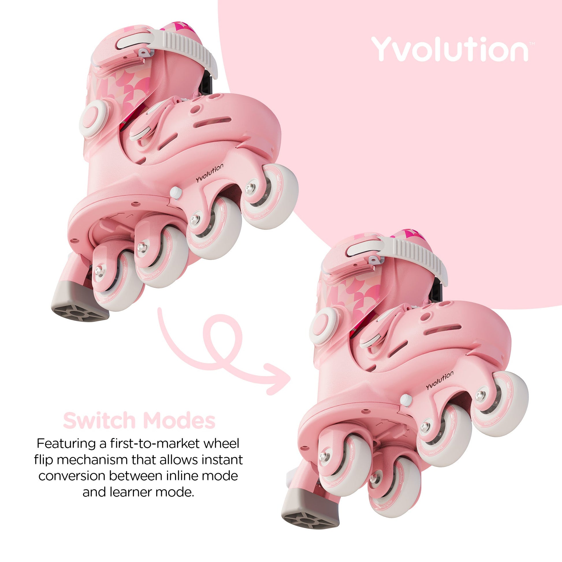 Yvolution - Yvolution - Twista Skates - Roze (30 - 34)P6 - Playlaan