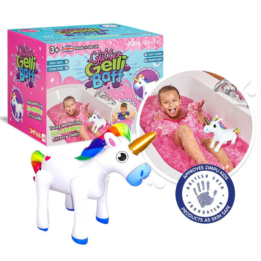 Zimpli Kids - Zimpli Glitter Gelli Baff met Opblaasbare Eenhoorn - Playlaan