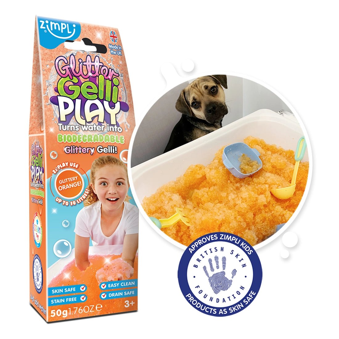 Zimpli Kids - Zimpli Glitter Gelli Play - gecertificeerd biologisch afbreekbaar sensorisch speelgoed - Playlaan