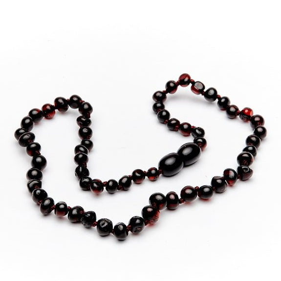 Amber Heart - Barnsteen tandjesketting baroque cherry - Playlaan
