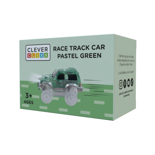 Cleverclixx - Race Track Car Pastel - Groen - Playlaan
