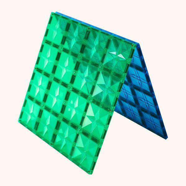 Coblo - Magnetisch Baseplates Blauw - Groen - Set van 2 - Playlaan