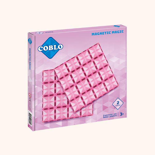 Coblo - Magnetisch Baseplates Pastel - Set van 2 - Playlaan
