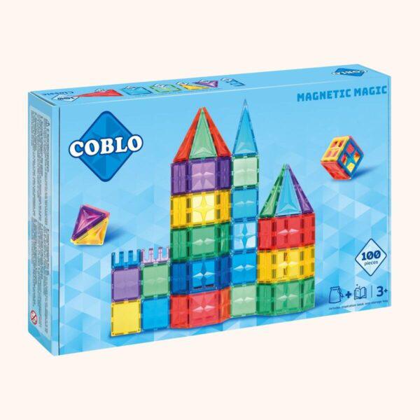 Coblo - Magnetische Constructie Tegels Regenboog - Set van 100 - Playlaan