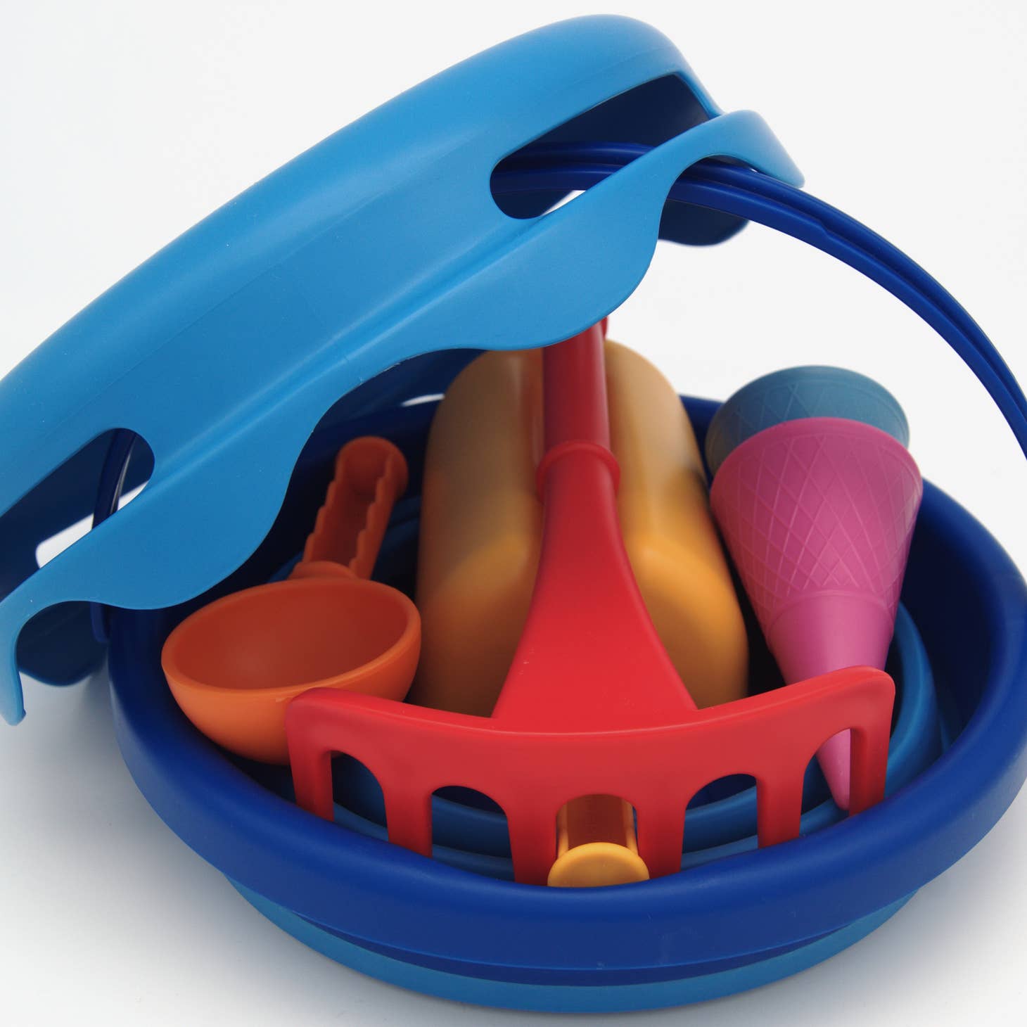 CompacToys - Opvouwbare strandset 7 delig - blauw - Playlaan