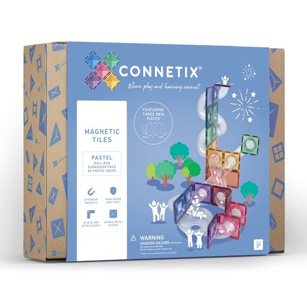 Connetix - Pastel Ball Run Expansion Pack - Knikkerbaan set 80st - Playlaan